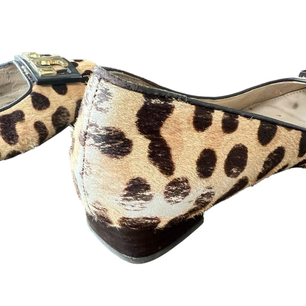 Tory Burch Leopard Print Gigi Coconut Pump size 7 animal print flats with logo - Picture 8 of 9